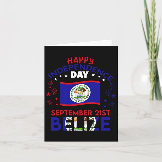 Carte Belize 43e jour de l'indépendance Fierté bélizienn (Devant)