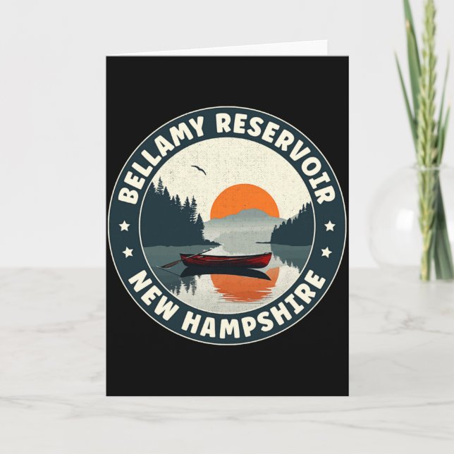 Carte Bellamy Reservoir New Hampshire Sunset T Shirt  (Devant)