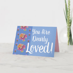 Carte Belle Ancienne Roses Rose Vous êtes Dearly Loved C