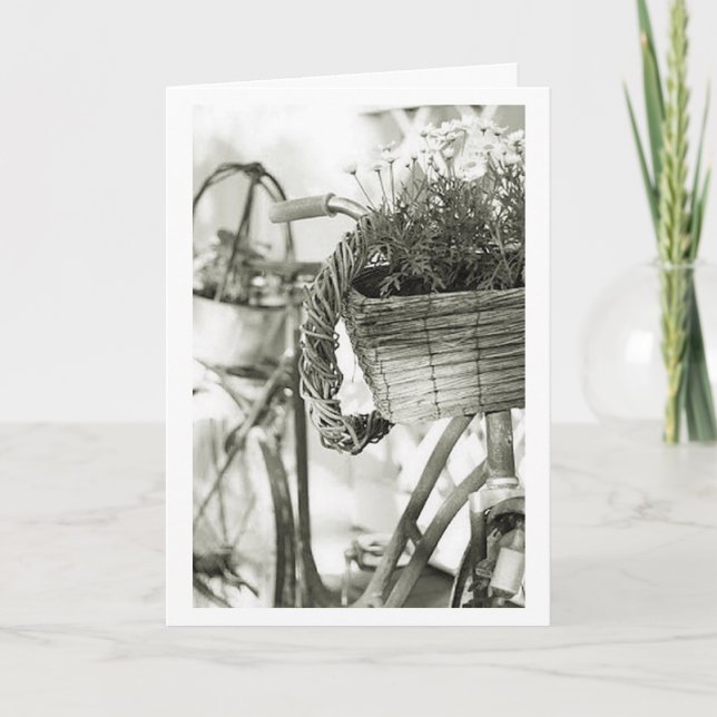 CARTE BELLE ANNIVERSAIRE DE VÉLOS ACCUEILLE MA MEILLEURE (Devant)