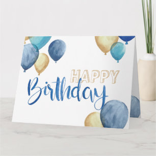 Carte Belle aquarelle Joyeux design d'anniversaire
