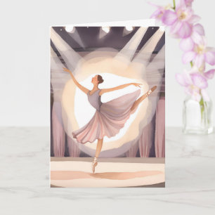 Carte Belle Ballerine   Arts de Ballet Danse Aquarelle