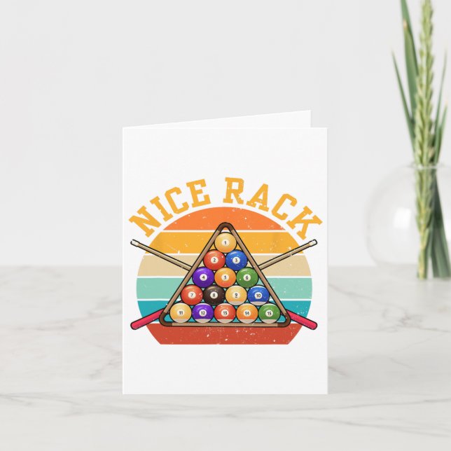 Carte Belle Billard en rack Joueur Pool Triangle (Devant)
