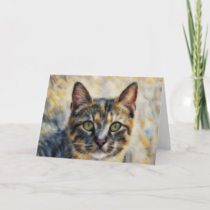 Carte Belle Calico Cat Watercolor Art Note Card