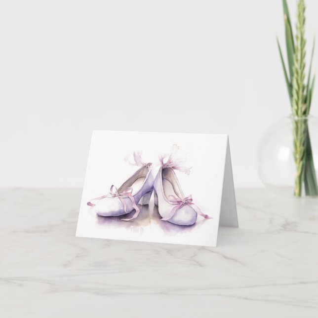 Carte Belle Chaussures de danse BLANC (Devant)