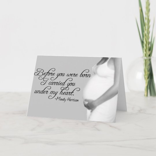 Carte Belle Citation De Grossesse Et Ventre De Bebe Zazzle Fr