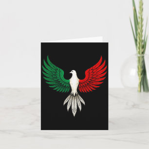 Carte Belle Colombine du Drapeau Mexicain Oiseau Patriot