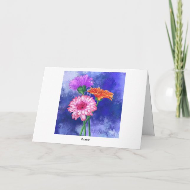 Carte Belle couleur Gerberas Valentine's Day Card (Dos)