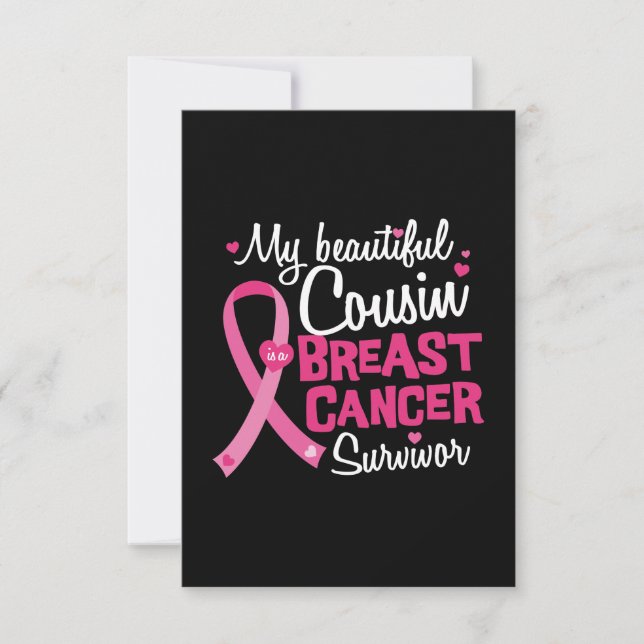 Carte Belle Cousin Cancer du sein Survivant (Devant)