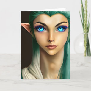 Carte Belle Fée Blue Eyed Anniversaire