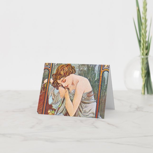 Carte Belle femme qui dort  (Devant)