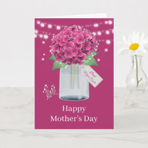 Carte Belle Fête des Mères Florale Rose