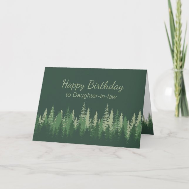 Carte Belle-fille Anniversaire Nature Therapy Forest (Devant)