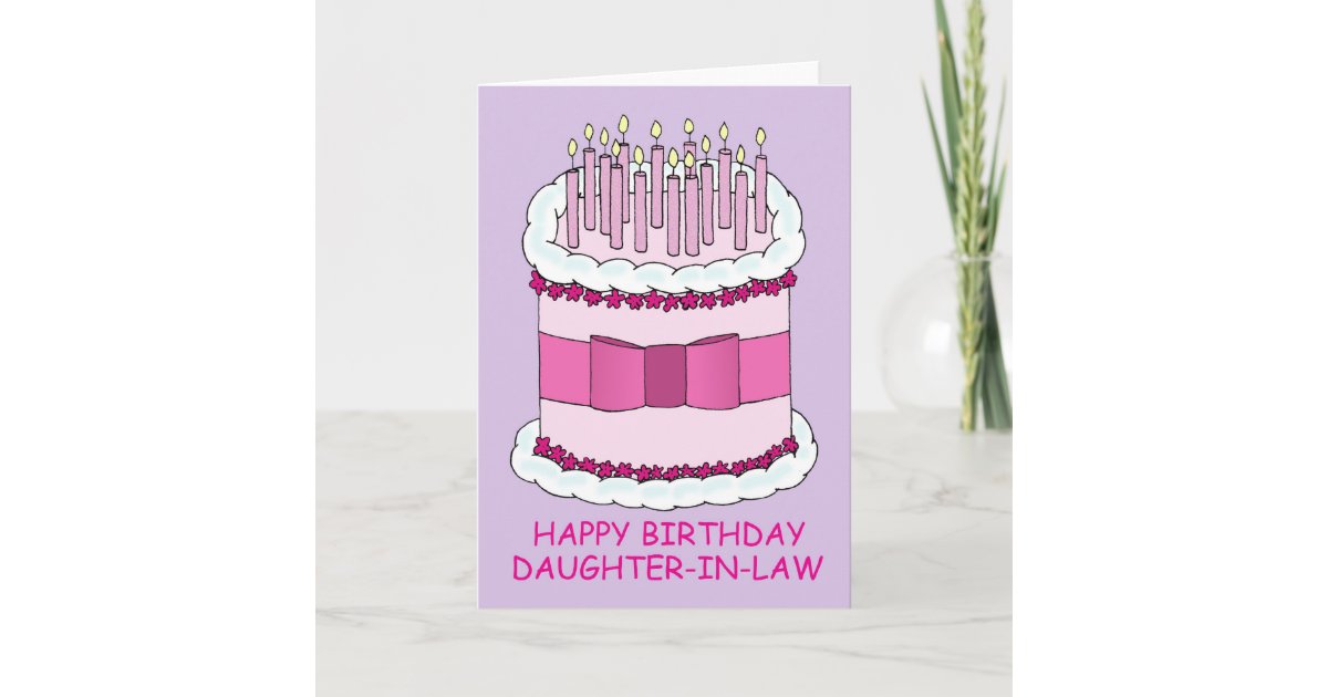 Carte Belle Fille Joyeux Anniversaire Gateau Et Zazzle Fr