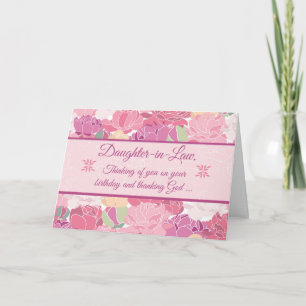 Carte Belle-fille Peonies Fleurs Fleurs Fête religieuse