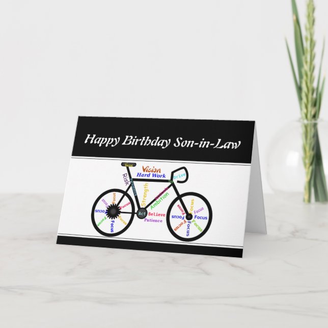 Carte Belle-Fille Vélo Motivationnel Anniversaire (Devant)