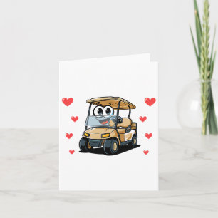 Carte Belle Golf Panier Valentines Sports de jour Coeurs