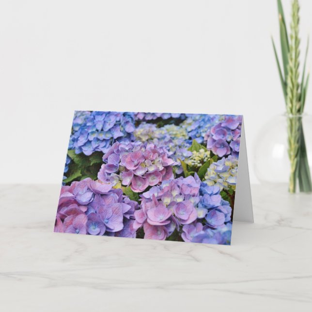 Carte Belle Hydrangea Flowers Art Note Card (Devant)