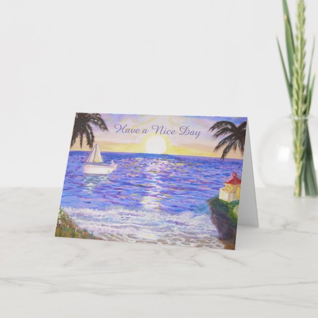 Carte Belle journée à la plage (Devant)
