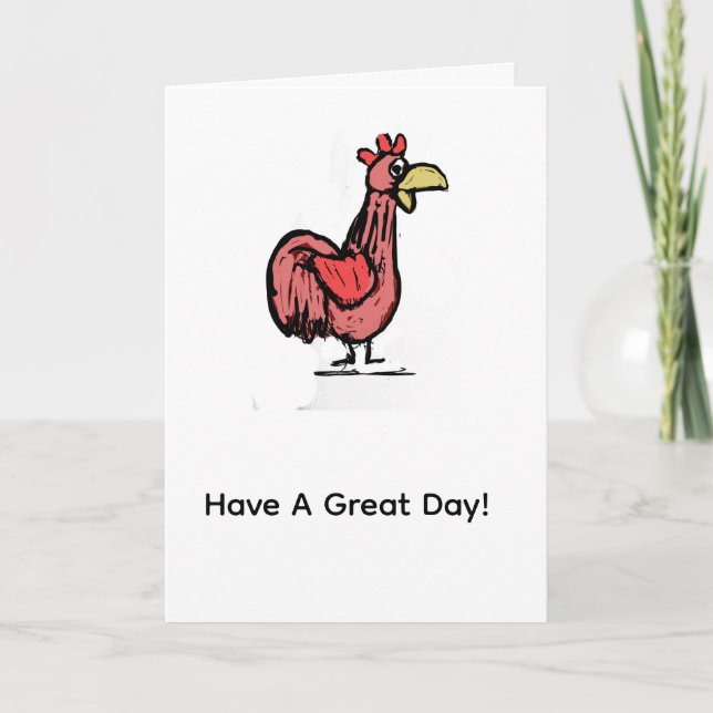 Carte Belle Journée Coq (Devant)