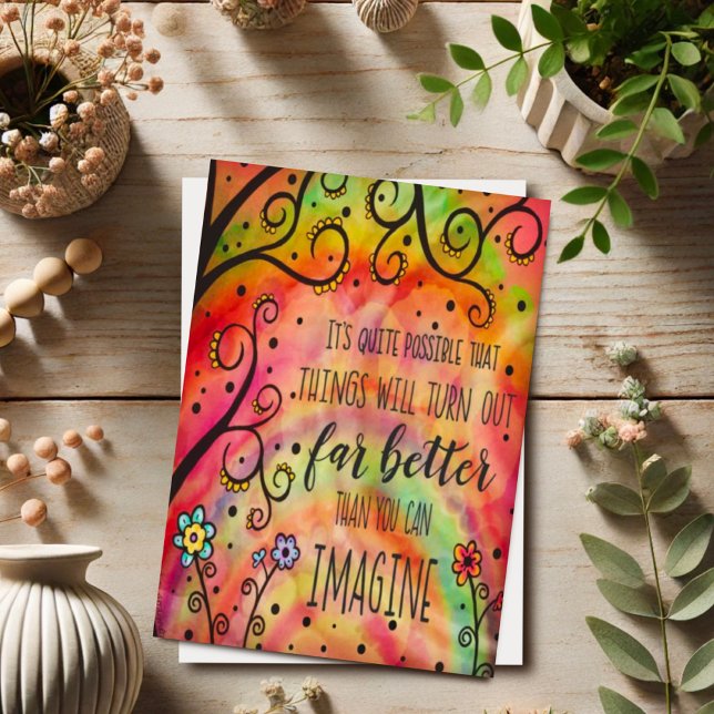 Carte Belle ‘les choses vont marcher’ Inspiration (Créateur téléchargé)