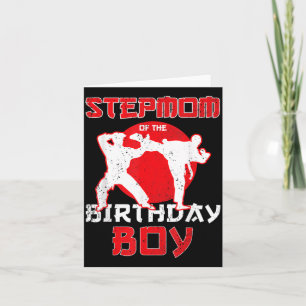 Carte Belle-mère de l'anniversaire garçon karaté taekwon