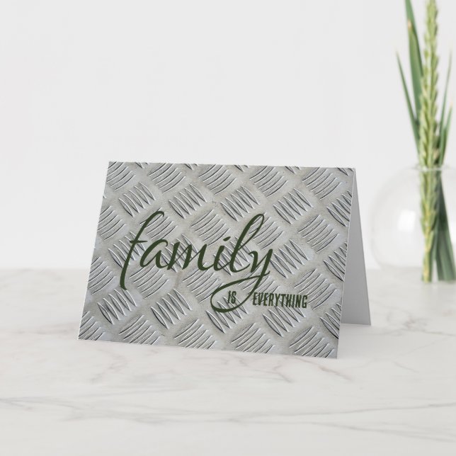 Carte Belle-mère Design métallique gris d'anniversaire (Devant)