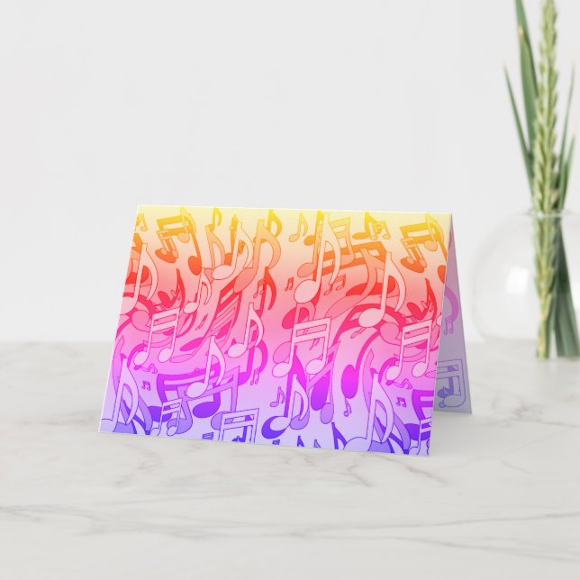 Carte Belle Musique Joyeuses Couleurs Upbeat Design musi (Devant)