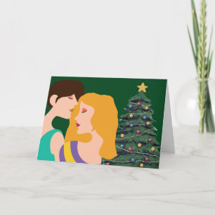 Carte Belle œuvre d'art représentant un couple de lesbie