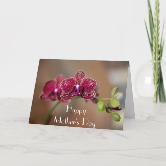 Carte Belle orchidée pour la fête des mères (Devant)