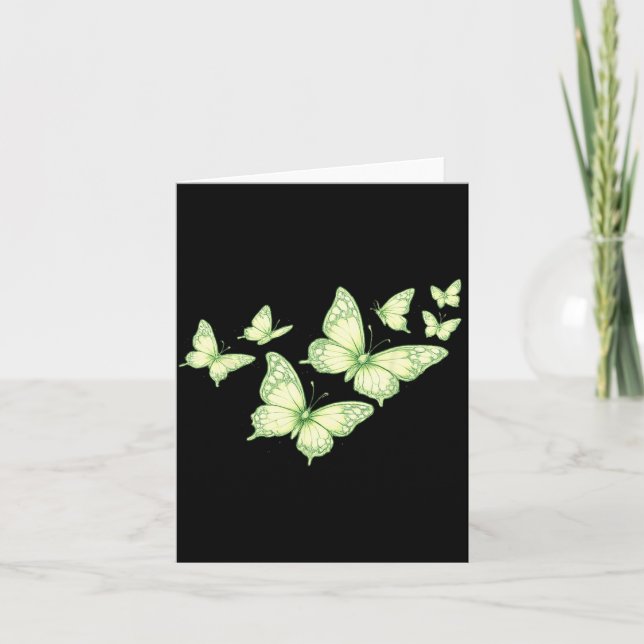 Carte Belle Papillon Papillon Vert Amoureux Femmes (Devant)