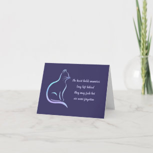 Carte Belle Pet Chat Sympathie Message Profond Violet