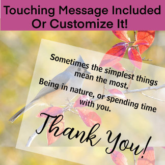 Carte Belle photo d'oiseau | Gros plan | Coeur