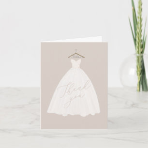 Carte Belle robe mariage nuptiale merci