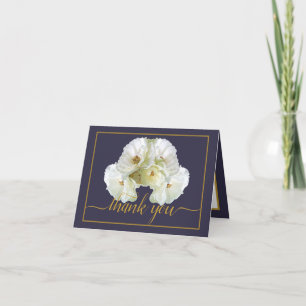 Carte Belle Rose blanche Couleur fond Merci chic