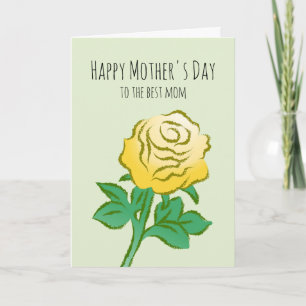 Carte Belle Rose Jaune