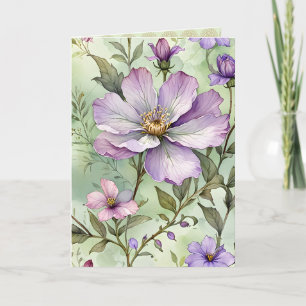 Carte Belle Rose Lavande