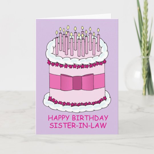 Carte Belle Soeur De Joyeux Anniversaire Gateau De Zazzle Fr