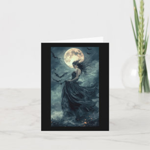Carte Belle Sorcière Fantastique Gothique Vampire Clair
