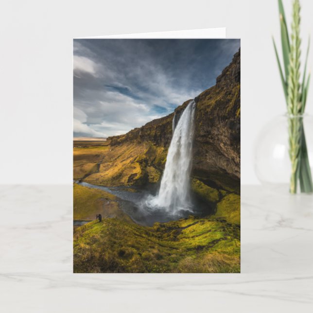 Carte Belle vue de paysage de Seljalandsfoss (Devant)