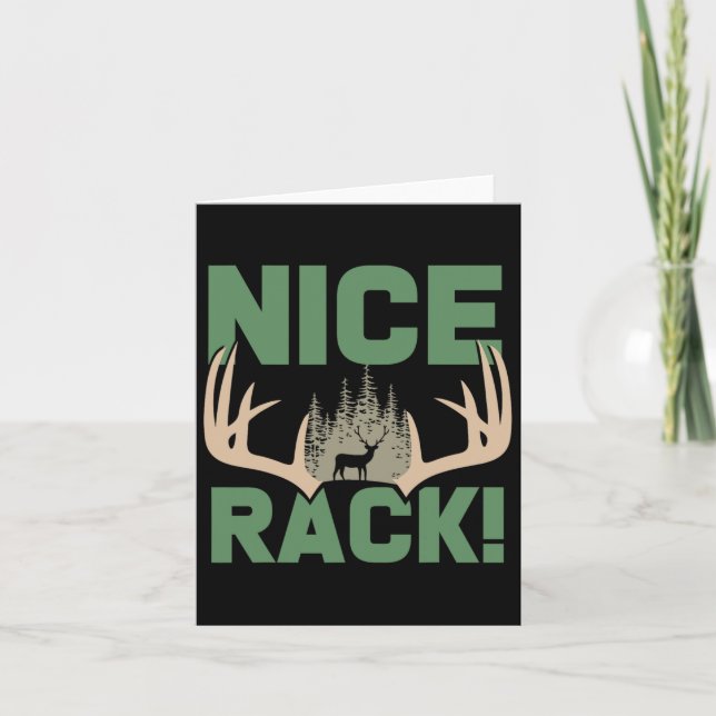 Carte Belles cornes de cerf drôle chasse humour  (Devant)