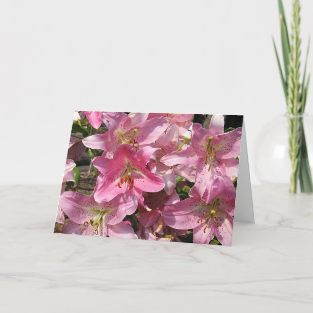 Carte Belles Lys Roses (Devant)