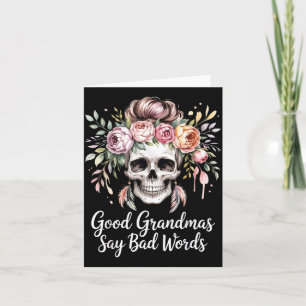 Carte Belles Mamies Disent Des Gros Mots Aquarelle Flora