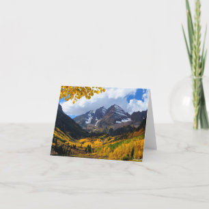 Carte Bells marron en or d'automne