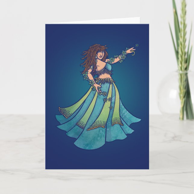 Carte Belly Dancer Ruby Teal Art (Devant)
