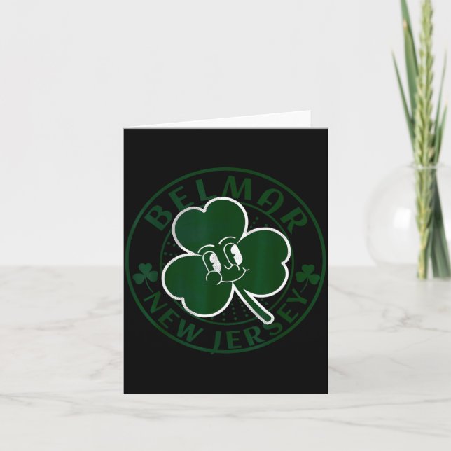 Carte Belmar New Jersey Irish Shamrock Nj Retro Souvenir (Devant)