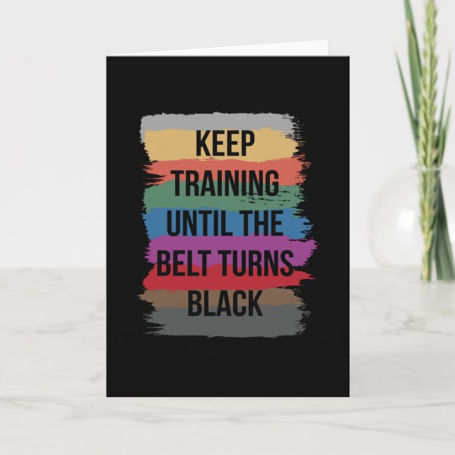 Carte Belt Turns Black Karate Martial Arts (Devant)