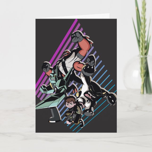 Carte Ben 10 Retro Alien Group Graphic (Devant)