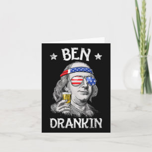Carte Ben Drankin 4 juillet Benjamin Franklin Hommes Ame