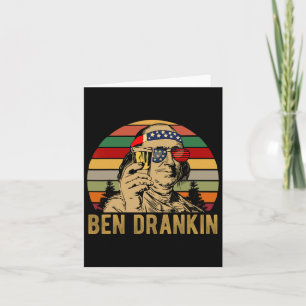 Carte Ben Drankin 4 juillet Drapeau américain vintage Gl